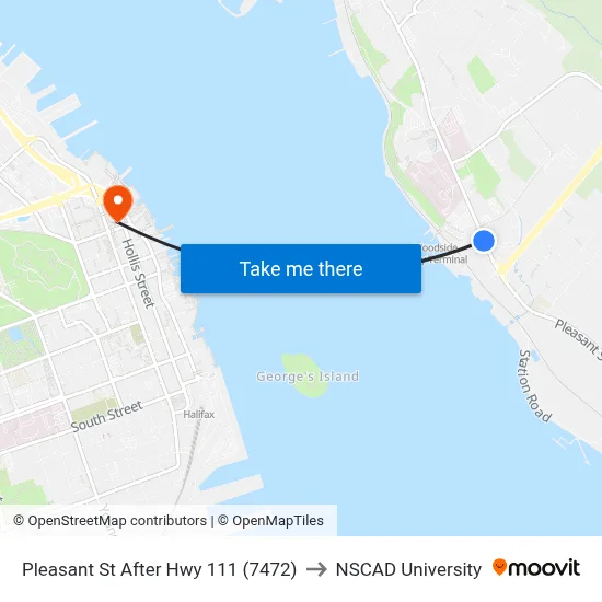 Pleasant St After Hwy 111 (7472) to NSCAD University map