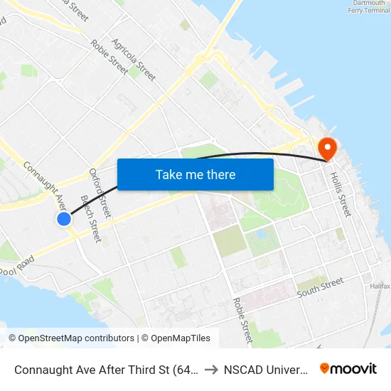 Connaught Ave After Third St (6494) to NSCAD University map