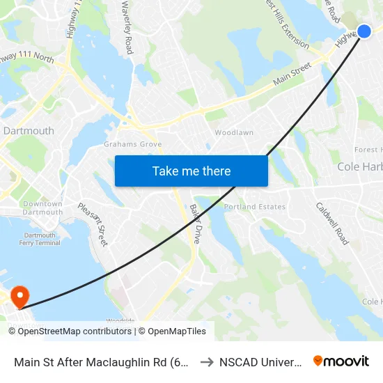 Main St After Maclaughlin Rd (6944) to NSCAD University map