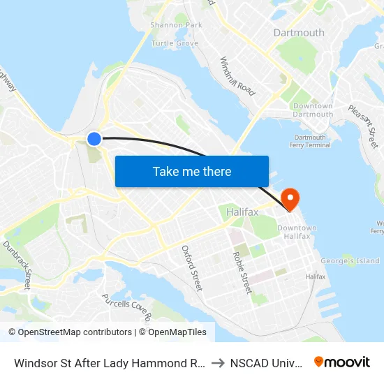 Windsor St After Lady Hammond Rd (8553) to NSCAD University map