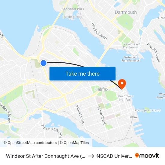 Windsor St After Connaught Ave (8551) to NSCAD University map