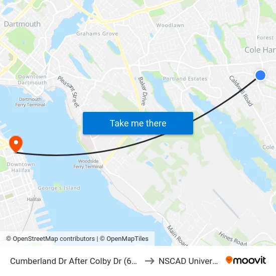 Cumberland Dr After Colby Dr (6541) to NSCAD University map