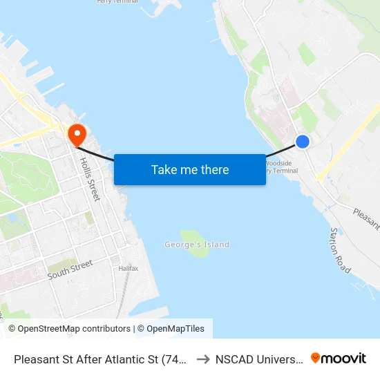Pleasant St After Atlantic St (7466) to NSCAD University map