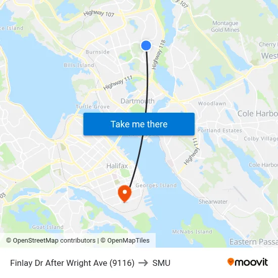 Finlay Dr After Wright Ave (9116) to SMU map