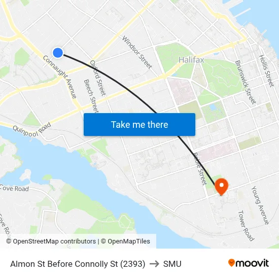 Almon St Before Connolly St (2393) to SMU map