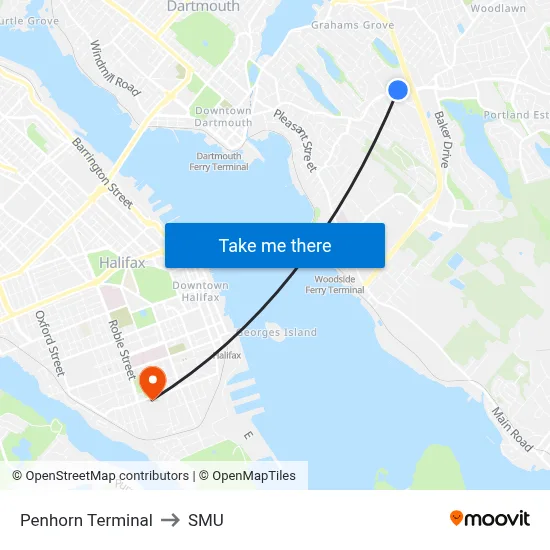 Penhorn Terminal to SMU map
