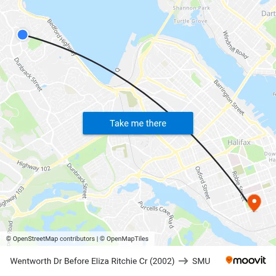 Wentworth Dr Before Eliza Ritchie Cr (2002) to SMU map