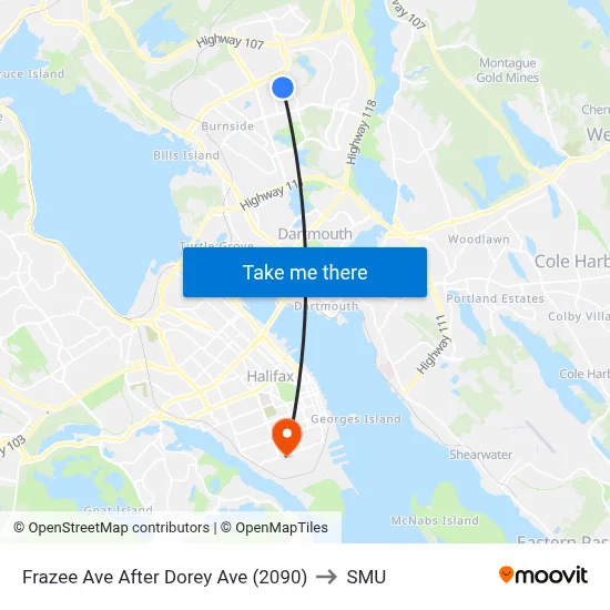 Frazee Ave After Dorey Ave (2090) to SMU map