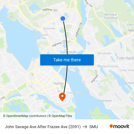 John Savage Ave After Frazee Ave (2091) to SMU map
