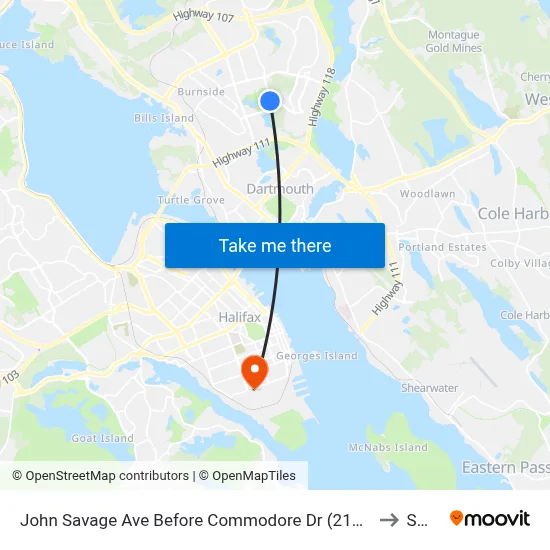 John Savage Ave Before Commodore Dr (2100) to SMU map