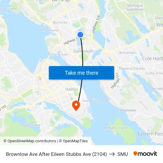 Brownlow Ave After Eileen Stubbs Ave (2104) to SMU map