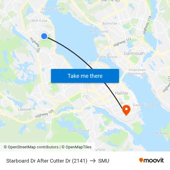 Starboard Dr After Cutter Dr (2141) to SMU map