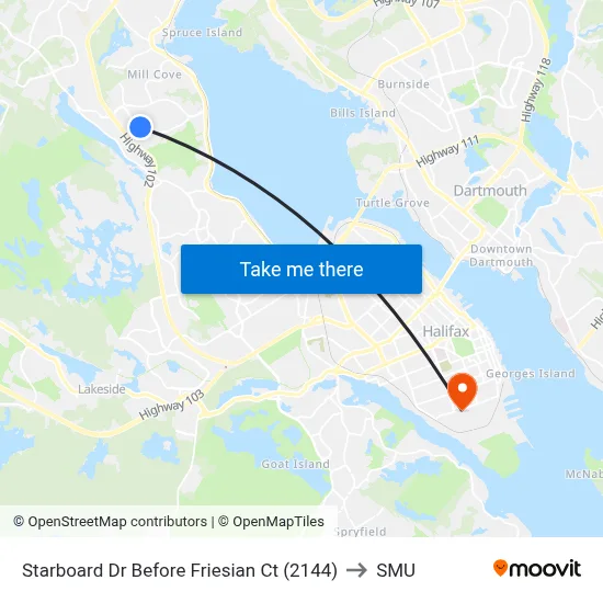 Starboard Dr Before Friesian Ct (2144) to SMU map