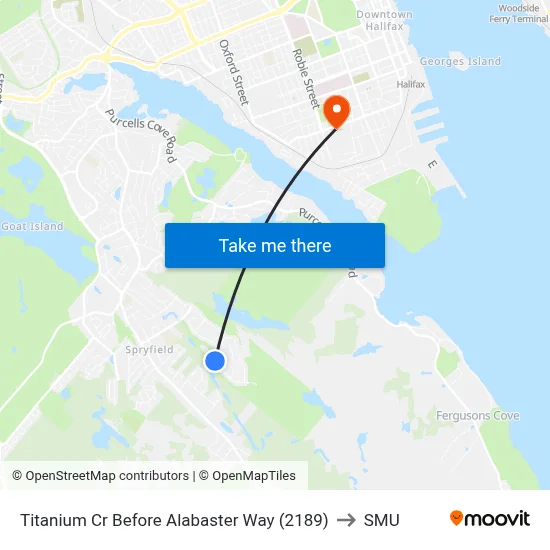 Titanium Cr Before Alabaster Way (2189) to SMU map