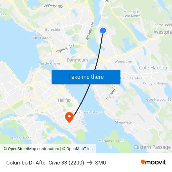 Columbo Dr After Civic 33 (2200) to SMU map