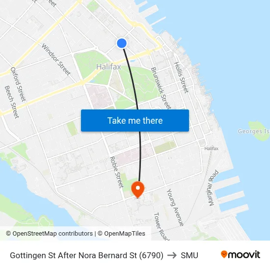 Gottingen St After Nora Bernard St (6790) to SMU map