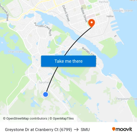 Greystone Dr at Cranberry Ct (6799) to SMU map