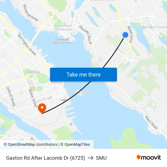 Gaston Rd After Lacomb Dr (6725) to SMU map