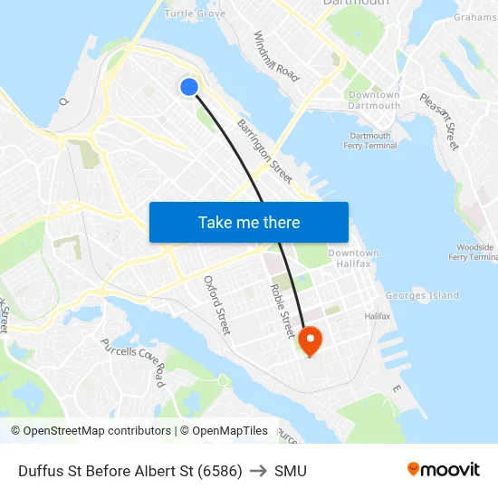 Duffus St Before Albert St (6586) to SMU map