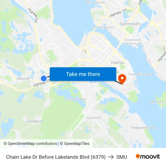 Chain Lake Dr Before Lakelands Blvd (6379) to SMU map