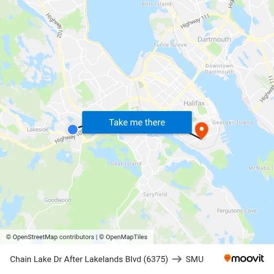 Chain Lake Dr After Lakelands Blvd (6375) to SMU map