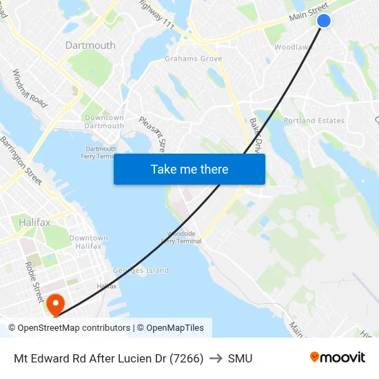 Mt Edward Rd After Lucien Dr (7266) to SMU map