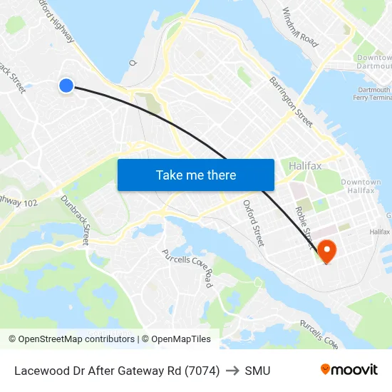 Lacewood Dr After Gateway Rd (7074) to SMU map
