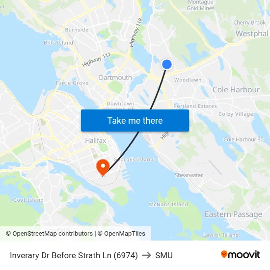 Inverary Dr Before Strath Ln (6974) to SMU map