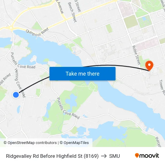 Ridgevalley Rd Before Highfield St (8169) to SMU map