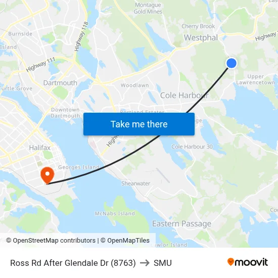 Ross Rd After Glendale Dr (8763) to SMU map