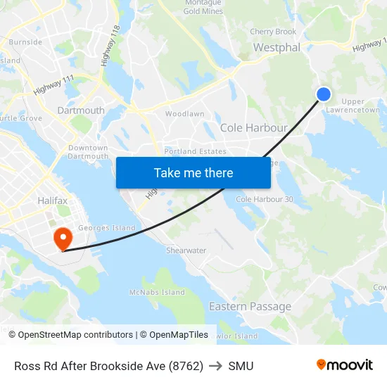 Ross Rd After Brookside Ave (8762) to SMU map