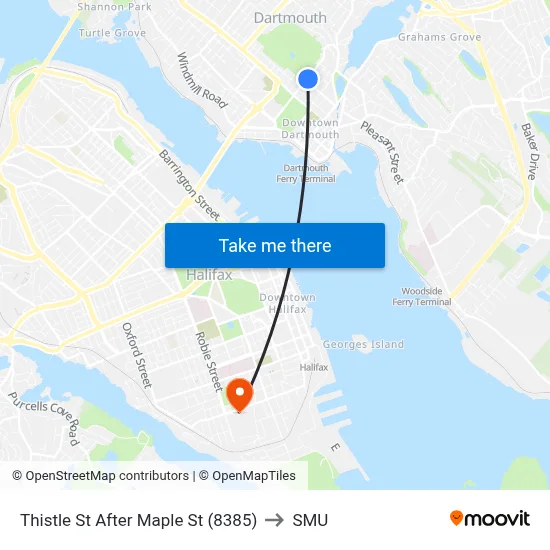 Thistle St After Maple St (8385) to SMU map