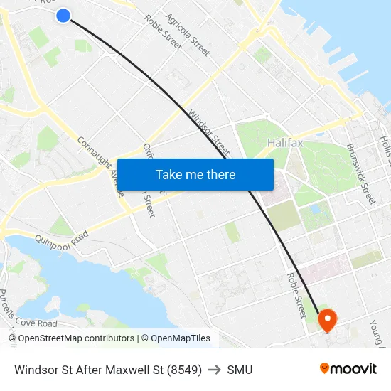 Windsor St After Maxwell St (8549) to SMU map