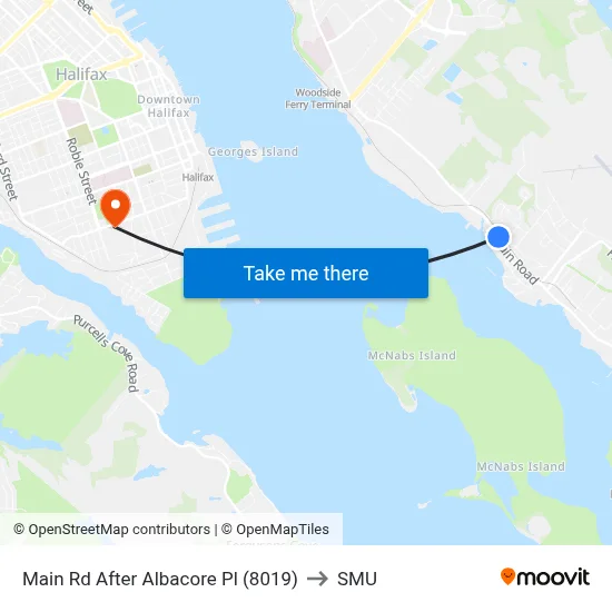 Main Rd After Albacore Pl (8019) to SMU map