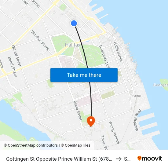 Gottingen St Opposite Prince William St (6786) to SMU map
