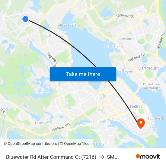 Bluewater Rd After Command Ct (7216) to SMU map