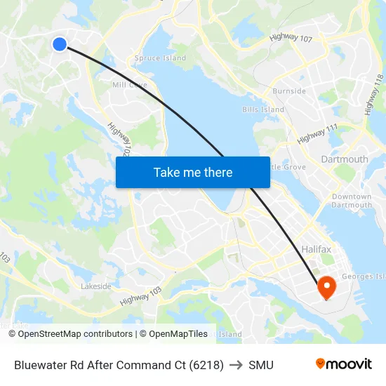 Bluewater Rd After Command Ct (6218) to SMU map