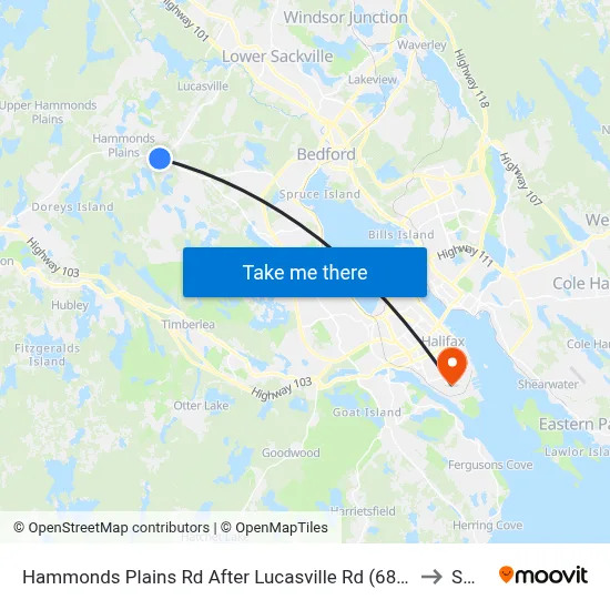 Hammonds Plains Rd After Lucasville Rd (6811) to SMU map