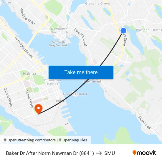 Baker Dr After Norm Newman Dr (8841) to SMU map