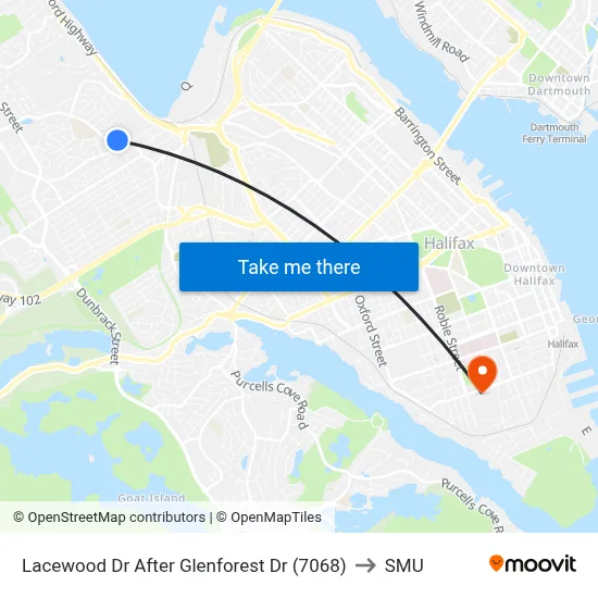 Lacewood Dr After Glenforest Dr (7068) to SMU map