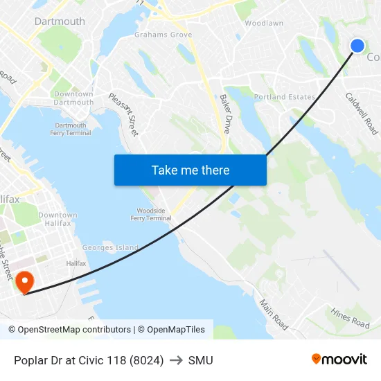 Poplar Dr at Civic 118 (8024) to SMU map