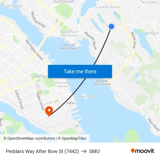Peddars Way After Bow St (7442) to SMU map