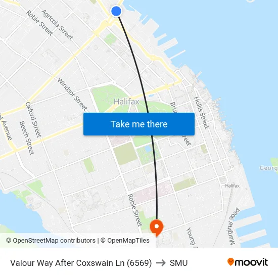 Valour Way After Coxswain Ln (6569) to SMU map