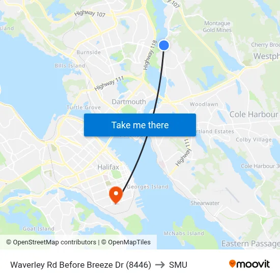 Waverley Rd Before Breeze Dr (8446) to SMU map
