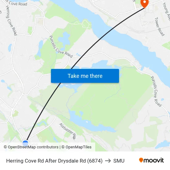 Herring Cove Rd After Drysdale Rd (6874) to SMU map