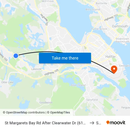 St Margarets Bay Rd After Clearwater Dr (6175) to SMU map