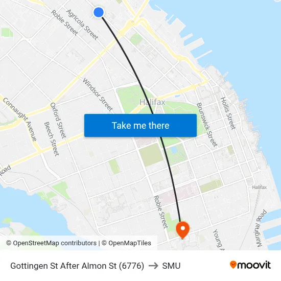 Gottingen St After Almon St (6776) to SMU map