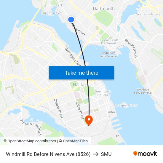 Windmill Rd Before Nivens Ave (8526) to SMU map