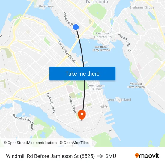Windmill Rd Before Jamieson St (8525) to SMU map