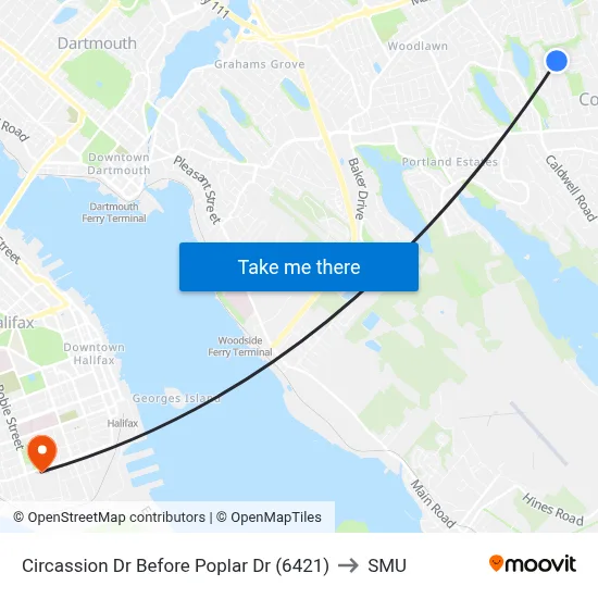 Circassion Dr Before Poplar Dr (6421) to SMU map